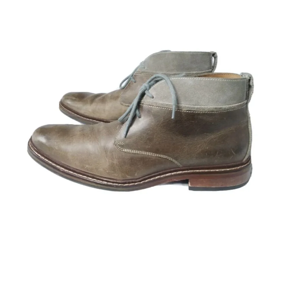 Cole Haan Chukka Boots Men's Size 9 Benton Welt Brown Leather Suede Retail $275
